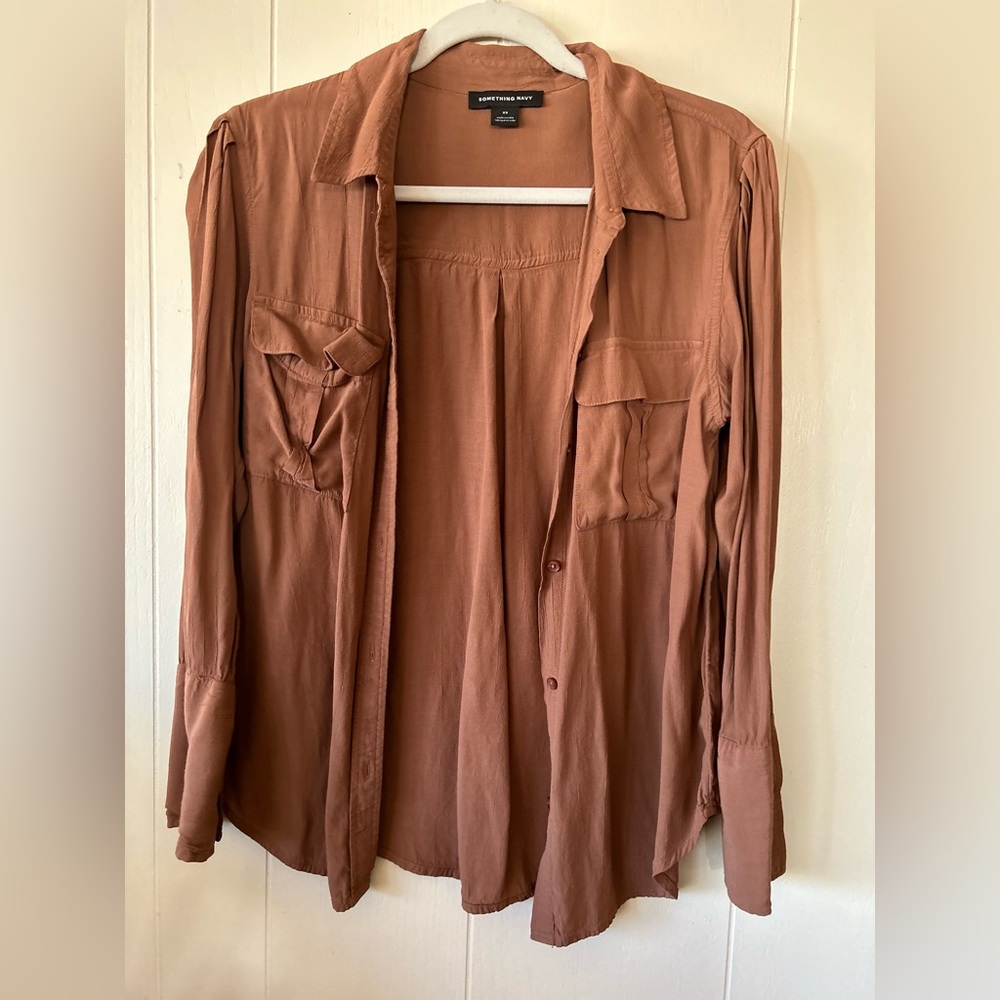 Something Navy - Button Up Blouse